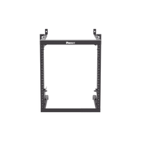 Rack PanZone® de Montaje en Pared, de 19in, Profundidad Ajustable, Rieles Numerados y Roscados #12-24, 12 UR, Color Negro