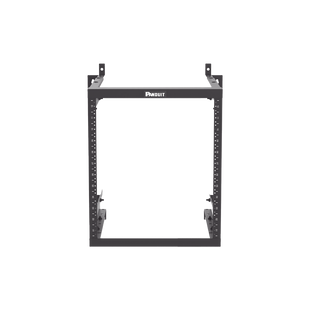 Rack PanZone® de Montaje en Pared, de 19in, Profundidad Ajustable, Rieles Numerados y Roscados #12-24, 12 UR, Color Negro