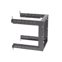 Rack PanZone® de Montaje en Pared, de 19in, Profundidad Ajustable, Rieles Numerados y Roscados #12-24, 12 UR, Color Negro