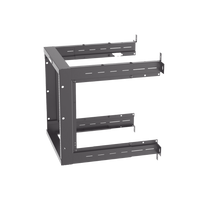 Rack PanZone® de Montaje en Pared, de 19in, Profundidad Ajustable, Rieles Numerados y Roscados #12-24, 12 UR, Color Negro