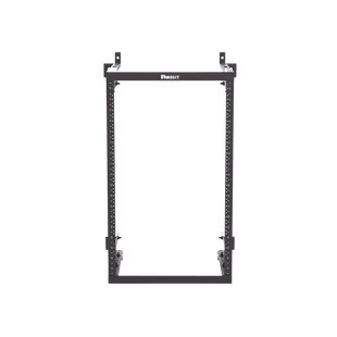 Rack PanZone® de Montaje en Pared, de 19in, Profundidad Ajustable, Rieles Numerados y Roscados #12-24, 18 UR, Color Negro