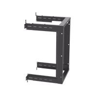 Rack PanZone® de Montaje en Pared, de 19in, Profundidad Ajustable, Rieles Numerados y Roscados #12-24, 18 UR, Color Negro