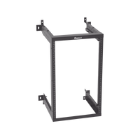 Rack PanZone® de Montaje en Pared, de 19in, Profundidad Ajustable, Rieles Numerados y Roscados #12-24, 18 UR, Color Negro