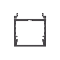 Rack PanZone® de Montaje en Pared, de 19in, Profundidad Ajustable, Rieles Numerados y Roscados #12-24, 9 UR, Color Negro