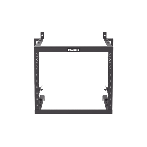 Rack PanZone® de Montaje en Pared, de 19in, Profundidad Ajustable, Rieles Numerados y Roscados #12-24, 9 UR, Color Negro