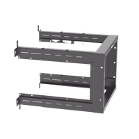 Rack PanZone® de Montaje en Pared, de 19in, Profundidad Ajustable, Rieles Numerados y Roscados #12-24, 9 UR, Color Negro