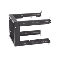 Rack PanZone® de Montaje en Pared, de 19in, Profundidad Ajustable, Rieles Numerados y Roscados #12-24, 9 UR, Color Negro