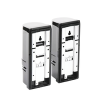 Barrera fotoelectrica de 100 metros con la mejor tecnologia de deteccion de patrones para reducir falsas alarmas / Alámbrico / 2 rayos / compatible con cualquier panel de alarma