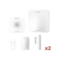 (AX HOME) KIT de Alarma AX HOME / Incluye: 1 Hub con batería de respaldo / 1 Llavero / 1 PIR / 2 Contactos Magnéticos / 1 Sirena / Wi-Fi / 3G/4G / Compatible con Hik-Connect P2P y Hik-Partner PRO