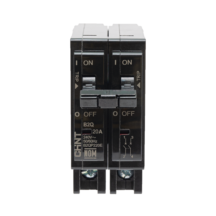 Interruptor Termomagnético Enchufable, Serie: B2Q, 2P, 30A, 240V (SKU:1002281)