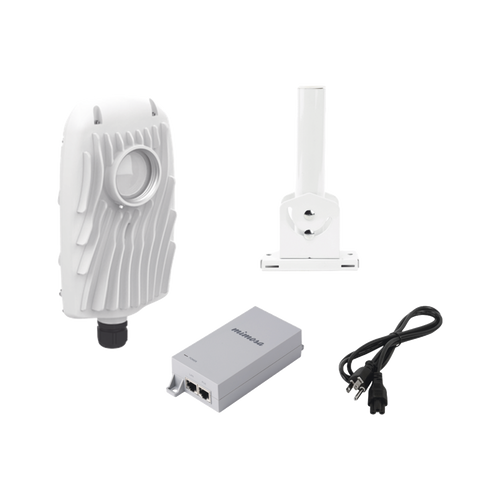 Kit de radios B5X, rango de frecuencia extendida (4.9 a 6.4 GHz),  incluye inyector POE50V, cable de alimentación y montaje universal para tubo o poste o mástil