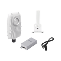 Kit de radios B5X, rango de frecuencia extendida (4.9 a 6.4 GHz),  incluye inyector POE50V, cable de alimentación y montaje universal para tubo o poste o mástil
