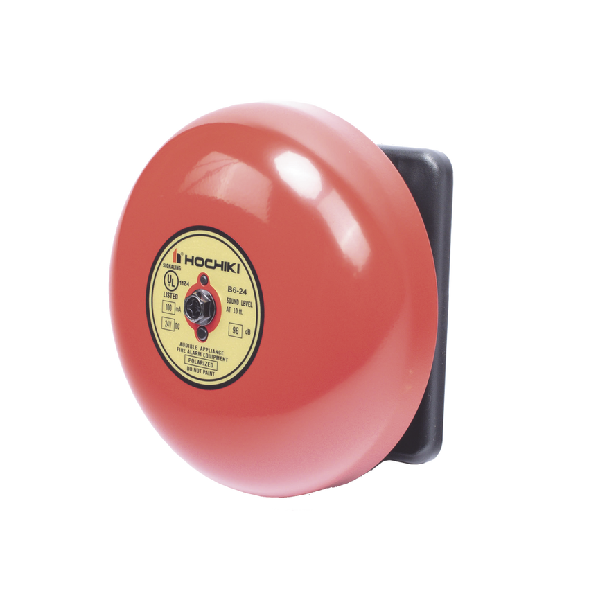 Campana De Alarma De Incendio, 6 pulgadas, 24 VCD, Listado UL (0500-07170)