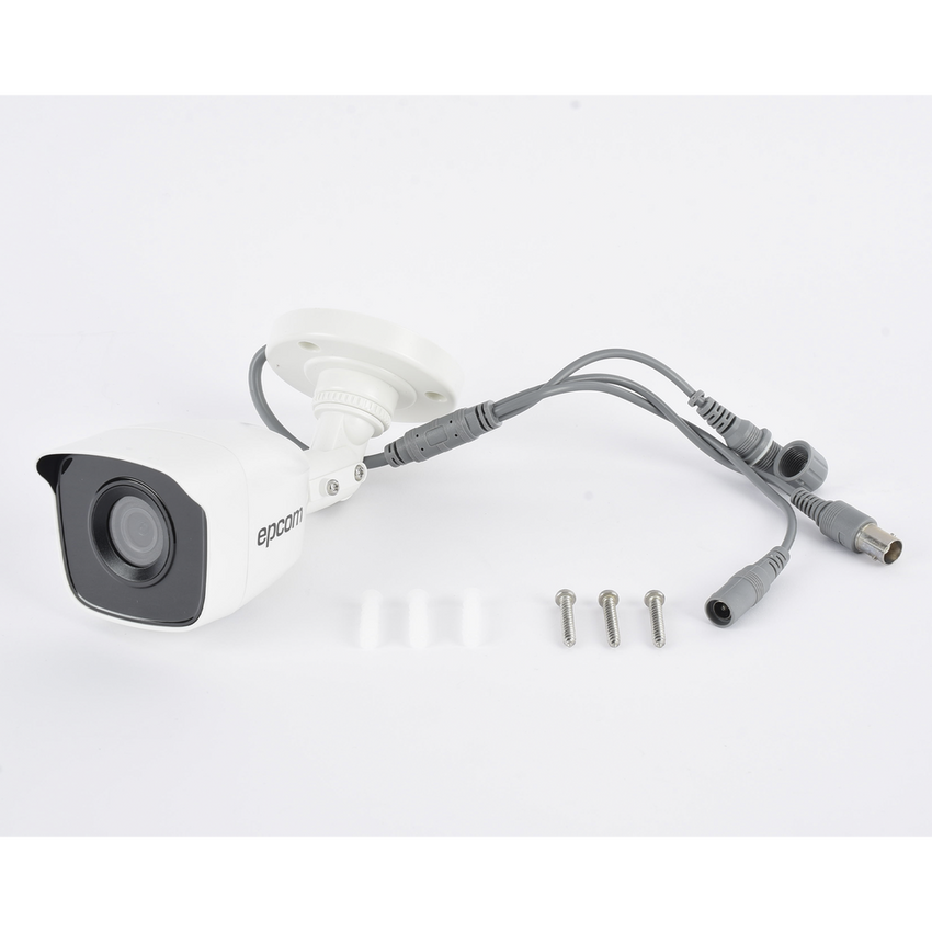 Bala TURBOHD 2 Megapíxeles (1080p) / Gran Angular 103° / Lente 2.8 mm / IR EXIR Inteligente 20 mts / Exterior IP66 / dWDR / TVI-AHD-CVI-CVBS / Policarbonato