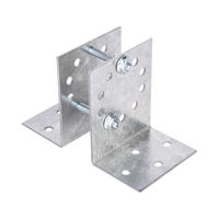 Base Multiposición para postes de paso o esquina en cercos electricos 100% Acero galvanizado.