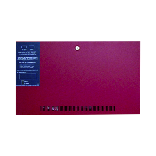 Gabinete para dos baterías de respaldo de 55 AH. Para aplicaciones en sistemas de detección de incendio (FAS).