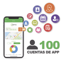 Licencia para realizar checadas de asistencia desde Smartphone (APP) con envío de fotografía y ubicación por GPS / Compatible con BIOTIMEPRO / Licencia para 100 usuario