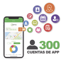 Licencia para realizar checadas de asistencia desde Smartphone (APP) con envío de fotografía y ubicación por GPS / Compatible con BIOTIMEPRO / Licencia para 300 usuario