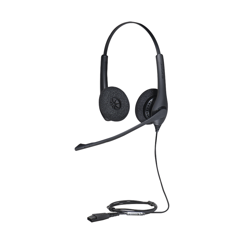 Jabra Biz 1500 Duo, auricular profesional con cancelación de ruido, ideal para contact center con conexión QD (1519-0157)