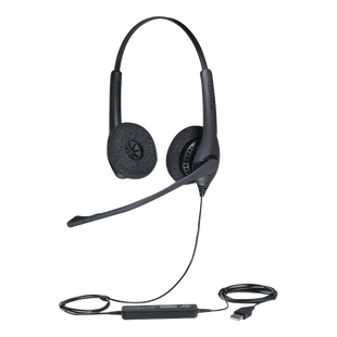 Jabra Biz 1500 Duo, auricular profesional con cancelación de ruido, ideal para contact center con conexión USB (1559-0159)