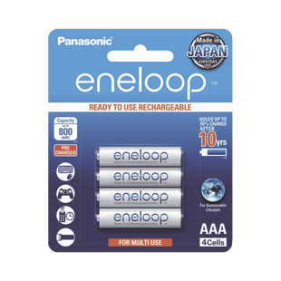 Batería Recargable AAA 1.2V ENELOOP / Ni-HM / Paquete de 4 Baterías