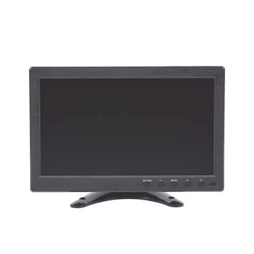 Monitor 10.1" TFT-LCD ideal para colocar en vehículos o DVR/NVR. Entradas de video HDMI, VGA y RCA (CVBS)