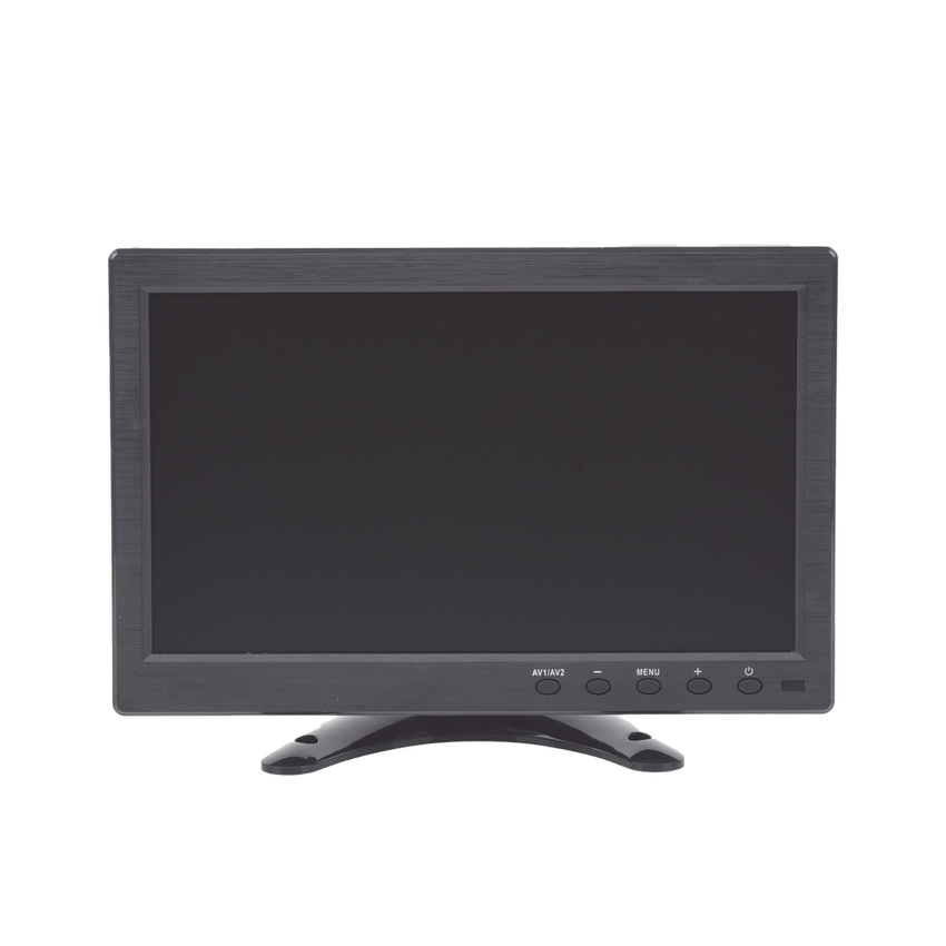 Monitor 10.1" TFT-LCD ideal para colocar en vehículos o DVR/NVR. Entradas de video HDMI, VGA y RCA (CVBS)