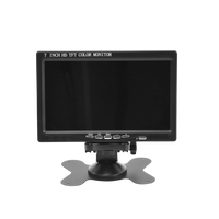Monitor 7" TFT-LCD ideal para colocar en vehículos o DVR/NVR.  Entradas de video HDMI, VGA y RCA (CVBS)