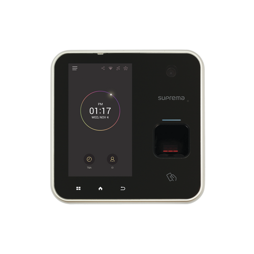 BioStation A2, Lector de Huella con Teclado Touch, Pantalla LCD 5", WiFi, PoE y Lector 125kHz EM