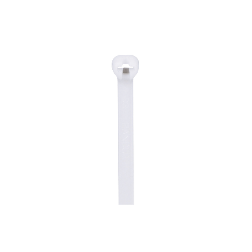 Cincho Dome-Top 305mm largo x 4.7mm ancho, Nylon 6.6, Color Natural. Paquete 1000 piezas
