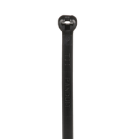 Cincho de Nylon 6.6 Dome-Top®, Con Lengüeta de Bloqueo de Acero Inoxidable, 305 mm largo x 4.7mm ancho, Color Negro, Exterior Resistente a Rayos UV, Paquete de 1000pz