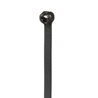 Cincho de Nylon 6.6 Dome-Top®, Con Lengüeta de Bloqueo de Acero Inoxidable, 305 mm largo x 4.7mm ancho, Color Negro, Exterior Resistente a Rayos UV, Paquete de 1000pz