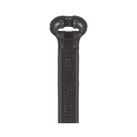 Cincho de Nylon 6.6 Dome-Top®, Con Lengüeta de Bloqueo de Acero Inoxidable, 620 mm largo x 7mm ancho, Color Negro, Exterior Resistente a Rayos UV, Paquete de 100pz