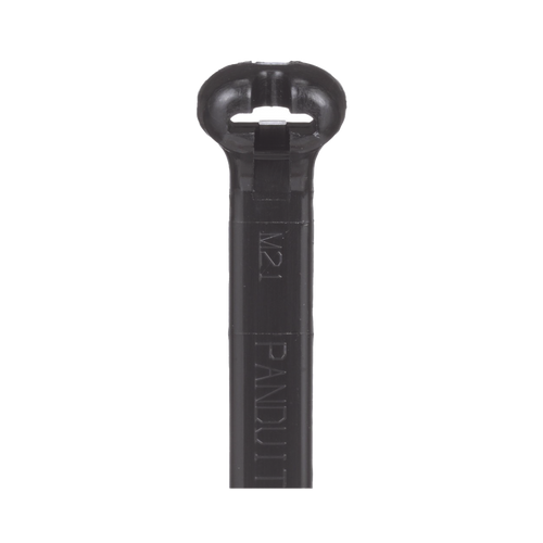 Cincho de Nylon 6.6 Dome-Top®, Con Lengüeta de Bloqueo de Acero Inoxidable, 620 mm largo x 7mm ancho, Color Negro, Exterior Resistente a Rayos UV, Paquete de 100pz