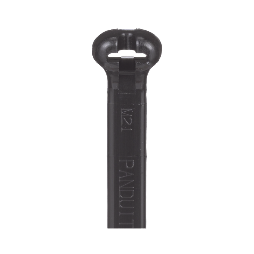 Cincho de Nylon 6.6 Dome-Top®, Con Lengüeta de Bloqueo de Acero Inoxidable, 620 mm largo x 7mm ancho, Color Negro, Exterior Resistente a Rayos UV, Paquete de 100pz