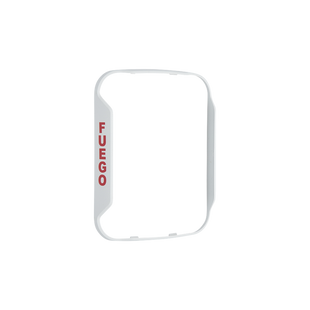 Bisel para Bocinas y Bocinas-Estrobos de Montaje en Pared / Color Blanco / Texto en Español / Paquete con 5 Piezas