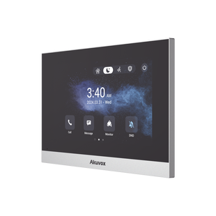 Monitor ANDROID / Soporta APP Android / Pantalla Touch Screen LCD 7" / WiFi / Punto WIFI / Bluetooth / PoE / SIP / 8 Entradas de Alarma / 1 Salida de Relé / Comunicación con App de Familiares / Administración 100 % en la Nube