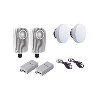 Kit de 2 radios C6X con 2 antenas de (12 dBi), rango de frecuencia extendida (4.9 a 6.4 GHz),  incluye inyector POE, cable de alimentación y 2 FLEXIMOUNT-XL para alineación