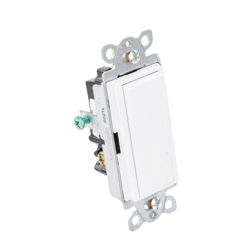 Interruptor Claro, 3 Hilos, 15A, Color Blanco