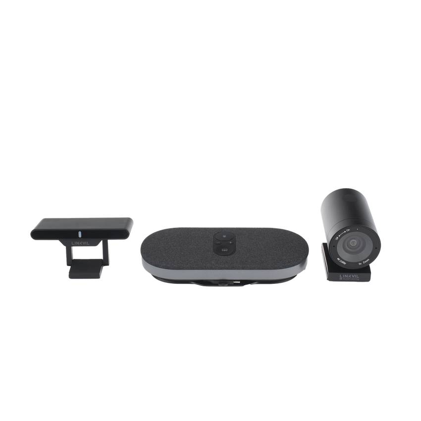 Sistema Videoconferencia 4K Todo en Uno / Cámara 8MP + Altavoz 3W / Micrófono 8 Filas / USB Type-C BYOD / Transmisión Inalámbrica 4K / Salas hasta 32 m² (344 ft²)