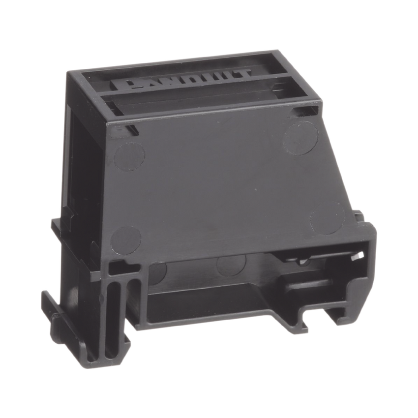 Adaptador de 1 Puerto, Para Conectores Tipo Mini-Com, Montaje en Riel Din Estándar de 35 mm (1.38 pulgadas), Color Negro