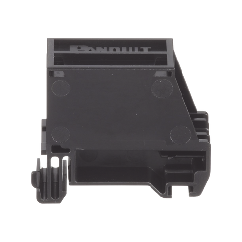 Adaptador de 1 Puerto, Para Conectores Tipo Mini-Com, Blindado, Montaje en Riel Din Estándar de 35 mm (1.38 Pulgadas), Color Negro