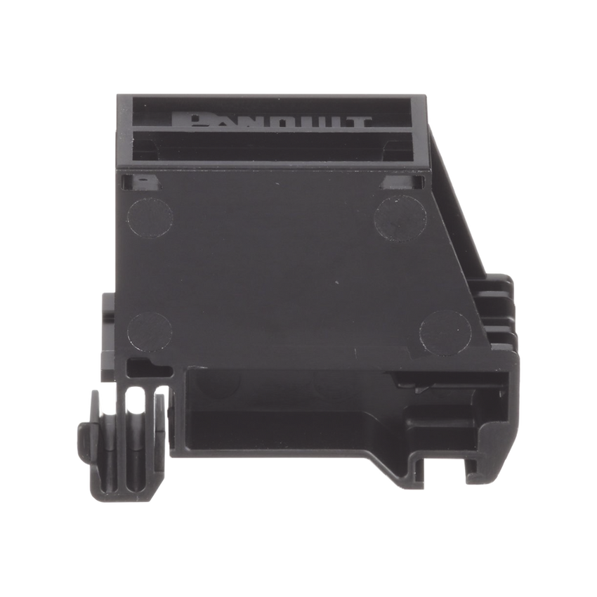 Adaptador de 1 Puerto, Para Conectores Tipo Mini-Com, Blindado, Montaje en Riel Din Estándar de 35 mm (1.38 Pulgadas), Color Negro