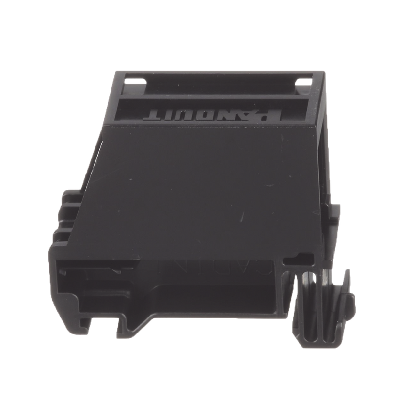 Adaptador de 1 Puerto, Para Conectores Tipo Mini-Com, Blindado, Montaje en Riel Din Estándar de 35 mm (1.38 Pulgadas), Color Negro