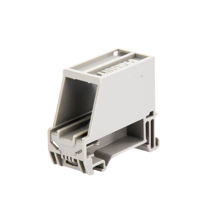 Adaptador de 1 Puerto, Para Conectores Tipo Mini-Com, Montaje en Riel Din Estándar de 35 mm (1.38 pulgadas), Color Gris Internacional