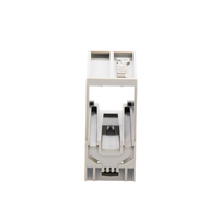 Adaptador de 1 Puerto, Para Conectores Tipo Mini-Com, Montaje en Riel Din Estándar de 35 mm (1.38 pulgadas), Color Gris Internacional