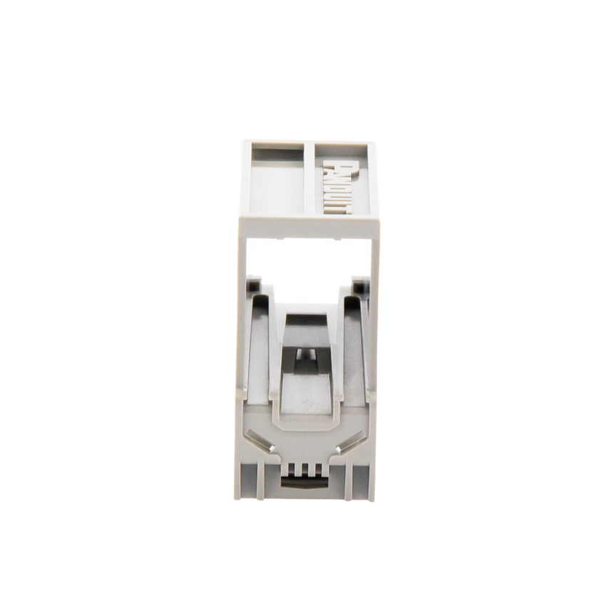 Adaptador de 1 Puerto, Para Conectores Tipo Mini-Com, Montaje en Riel Din Estándar de 35 mm (1.38 pulgadas), Color Gris Internacional
