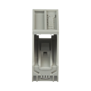 Adaptador de 1 Puerto, Para Conectores Tipo Mini-Com, Montaje en Riel Din Estándar de 35 mm (1.38 pulgadas), Color Gris Internacional