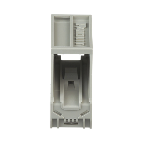 Adaptador de 1 Puerto, Para Conectores Tipo Mini-Com, Montaje en Riel Din Estándar de 35 mm (1.38 pulgadas), Color Gris Internacional