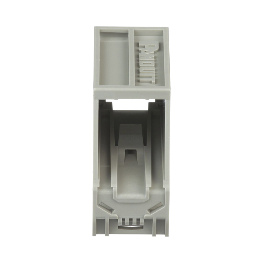 Adaptador de 1 Puerto, Para Conectores Tipo Mini-Com, Montaje en Riel Din Estándar de 35 mm (1.38 pulgadas), Color Gris Internacional